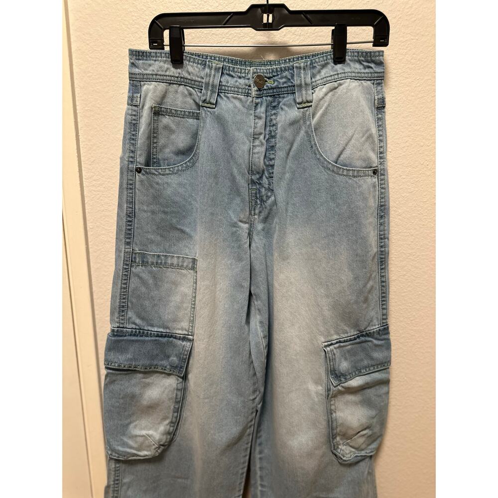 A.LAB Rave Light Blue Cargo Jeans, Size 30 - Picture 8 of 14